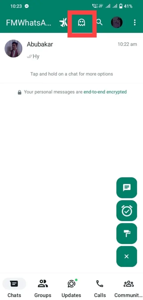 Ghost mod found in FM WhatsApp