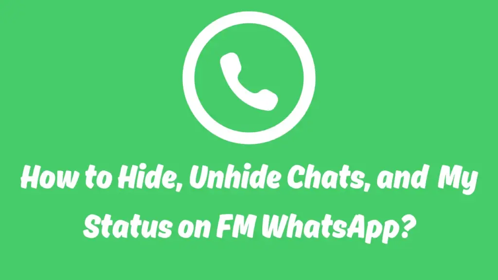 Hide online status on FM WhatsApp