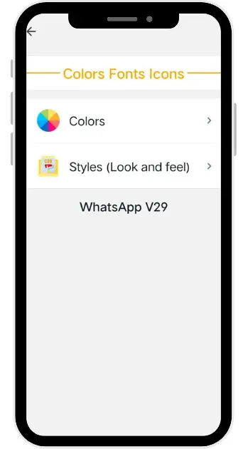 Fonts color of WhatsApp